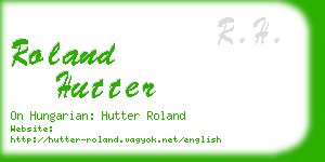 roland hutter business card